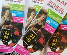 Four Akai fitness smart watches (no batteries)