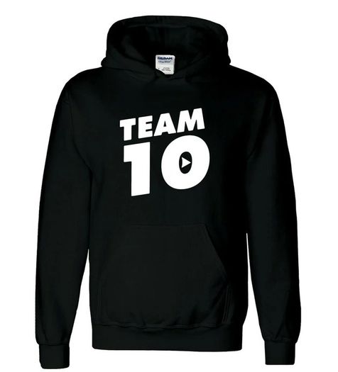 TEAM 10 Inspired Jake Paul Youtuber Merch Hoodie Hoody Gift Kids adults