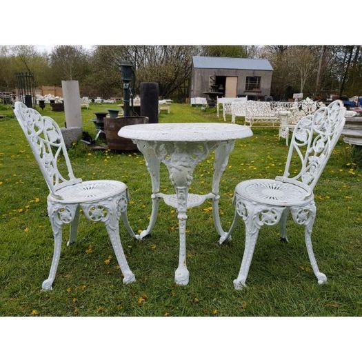 Cast Iron Garden Set x2 Ornate Style N