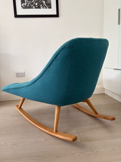 Kolton Rocking Chair Teal Blue - Made.com