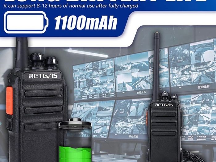 Walkie Talkie PMR446 License Free, Professional Two Way Radio 16 Channels VOX Scan Monitor, 2 Way Radio with USB Charger Base and Earpieces for Commercial, School (FREE POSTAGE)
