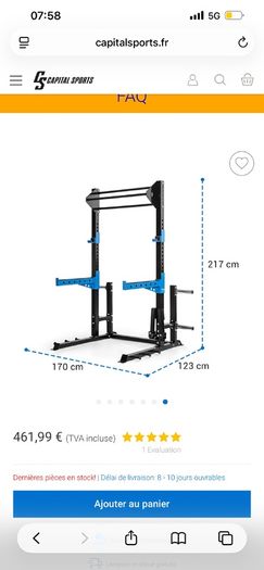Squat half rack with landmine attachment