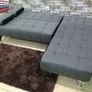 Dark Grey fabric Stylish Corner Sofa Bed with Chaise Longue Image 3