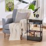 Narrow Side Table with Storage Shelf, 3 Tier Slim End Table Modern Sofa Table for Narrow and Small Spaces, 24.6 Inch Height Bedside Table Small Nightstand with Magazine Rack Space Saving/ Grey (FREE SHIPPING) Image 10