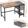 Computer Desk, Office Work Desk for student and worker, Writing Desk with drawer and Headphone Hook, Laptop Table with shelves, Modern Style Desks for Bedroom, Home 100x50x75cm (FREE POSTAGE) Image 6