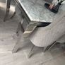 Marble table with 4 Chairs and Bench to match Image 5