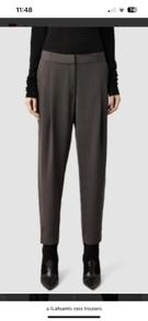 Allsaints Roos Trousers Charcoal Grey UK 10