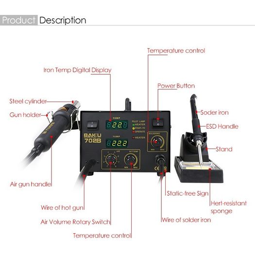 Hot Air Soldering Station