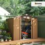Outdoor Storage Shed, 7ft x 4ft, Large Patio Roofed Tool Metal Storage Building Foundation Sheds Box Outdoor Furniture Image 2