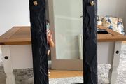 Handmade black slate mirror