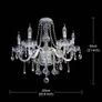 Maria Theresa Crystal Chandelier Lights, Clear Glass K9 Crystal 6 Arms Ceiling Light Fixture LED Pendant Lighting for Living Room, Dining Room, Hallway, Stairway, Lounge, Size: D58cm H53cm (FREE POSTAGE) Image 4