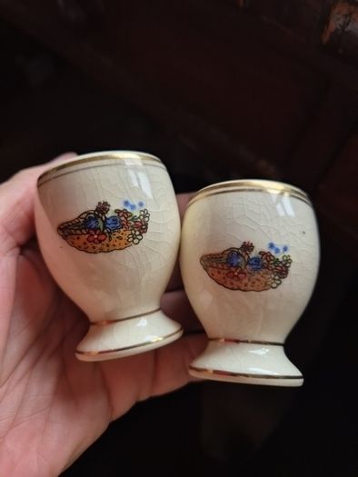 2. 1950's Vintage Ceramic Egg Cups