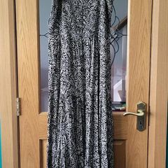 Yours black & white summer maxi dress, Size 16