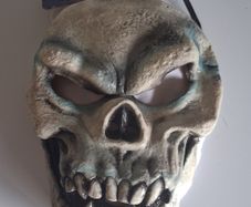 Vintage FrightZone Skull Latex Mask - Halloween Theme