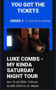 Luke Combs x2 Sun 19th & parking
