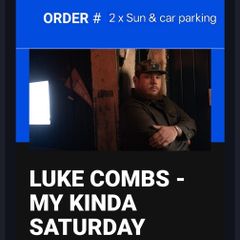 Luke Combs x2 Sun 19th & parking