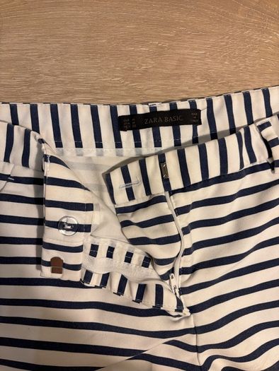 Zara Navy Blue & White Striped Sailor Shorts