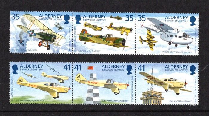 1995 Alderney The 100th Anniversary of the Birth of Tommy Rose Airplanes, 1895-1968 Commemorative Stamp Mint Never Hinged (MNH)