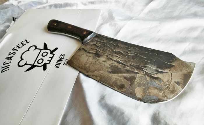 Forged for Legends  Cleaver Knife with Viking Art Engraving By Di'Casteel