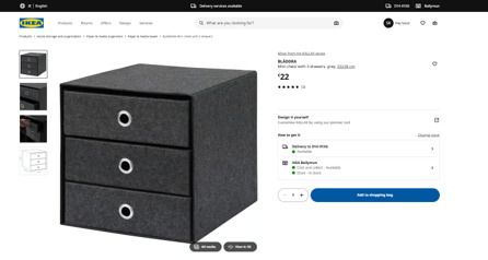 IKEA Office Storage Set 4 Boxes and 3 Drawer Unit