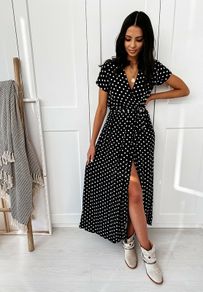 Summer Polka Dot Dress Size Uk 12
