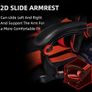 Gaming Chair Ergonomic Computer Chair Office Chair Desk Swivel Chair Adjustable Reclining Footrest Cushion Red Image 6