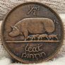 Ireland 1953 1/2d Halfpenny Image 2