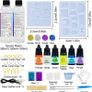 Resin Kit for Beginners with Moulds, 380ml Crystal Clear Epoxy Resin Kit for Coating and Casting with Molds, Foil Flakes, Resin Color Pigment, Sequins for Art, Craft, Jewelry Making (FREE SHIPPING) Image 3