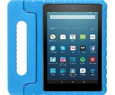 For Amazon Fire HD 8 2022 12th Gen Kids Case Shockproof Cover With Stand - Blue