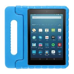 For Amazon Fire HD 8 2022 12th Gen Kids Case Shockproof Cover With Stand - Blue