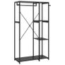 Wardrobe Black 90x40x167 cm Metal and Chipboard Image 5