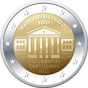Estonia 2 Euro Commemorative Coin 2019 -  University of Tartu. UNCIRCULATED.