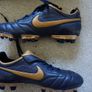 Football Boots Nike Air Legend Tiempo Blue/Gold (2006) Size 7UK FG Image 2