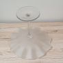 Frosted Glass & Clear Pedestal Bowl Fruit Centerpiece Display/Cake stand Image 3