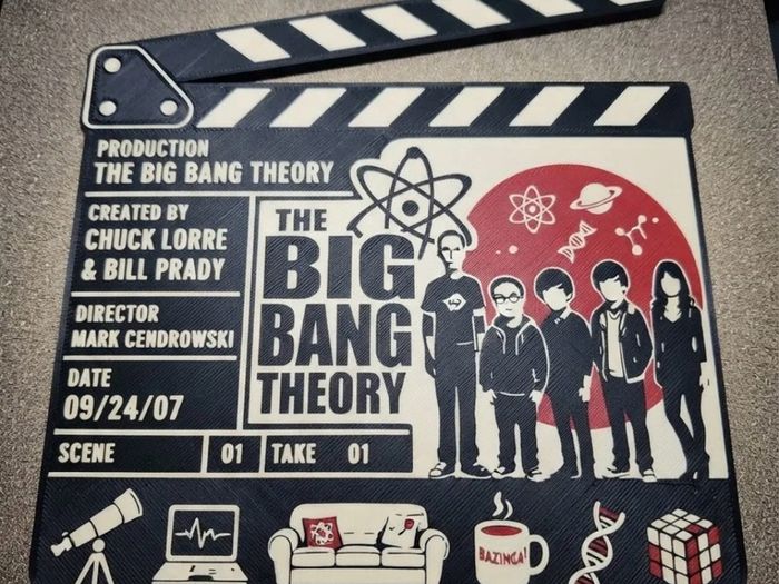 The Big Bang Theory display scene clap board