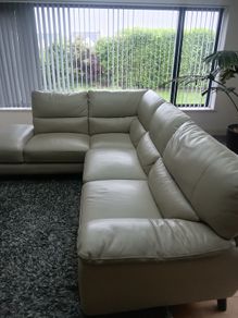 L-shaped leather sofa