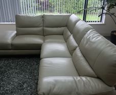 L-shaped leather sofa
