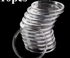 10pcs Coin Collection Capsules 40mm, new.