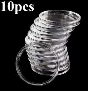 10pcs Coin Collection Capsules 40mm, new.