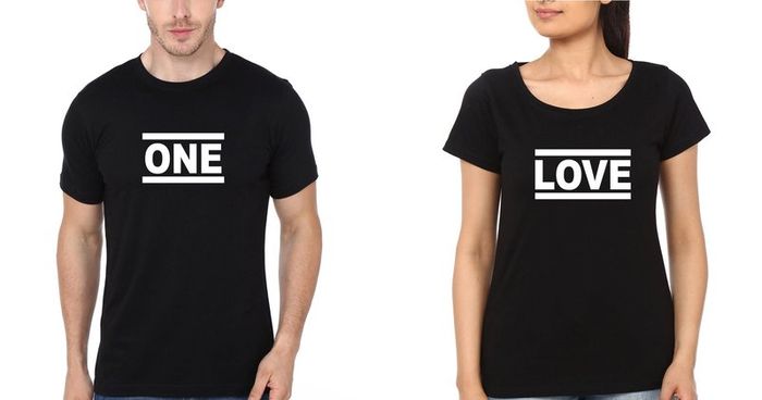 One Love Couple T-shirts Great Gift Present For Valentines Day Idea