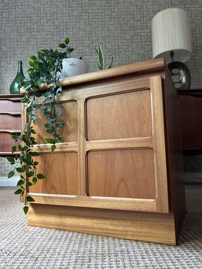 Vintage Retro Mid CenturyTeak Record Cabinet