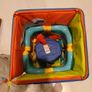 Bright and colorful square baby playpen featuring a cheerful animal safari theme. Image 4