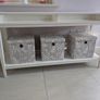 Hall table  (Off-white/creme, Glass top) Image 3
