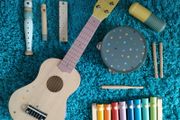 Kids musical wooden instruments
