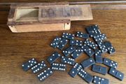 Vintage Dominos in handmade wooden box