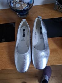silver leather shoes