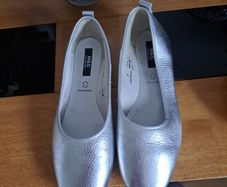 silver leather shoes