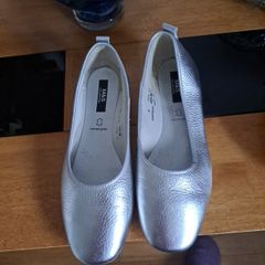 silver leather shoes