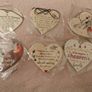 Bnwt wooden heart decorations 2euro each Image 2