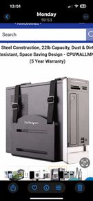 Pc wall mount bracket